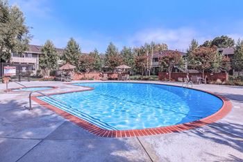 Shimmering swimming pool